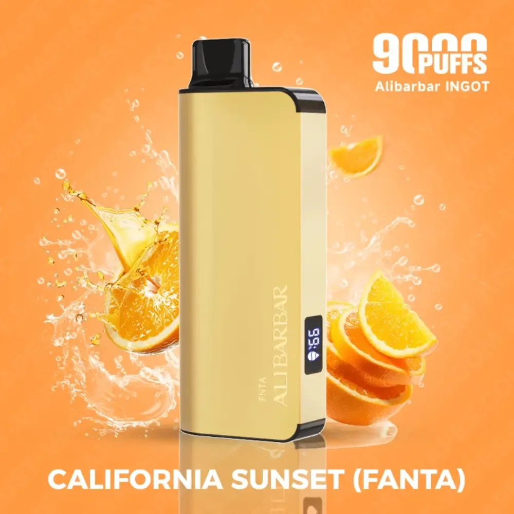 california-sunset-alibarbar-ingot-9000-disposable-vape-1.webp Alibarbar Ingot 9000 Puffs Disposable Vape - Image 1